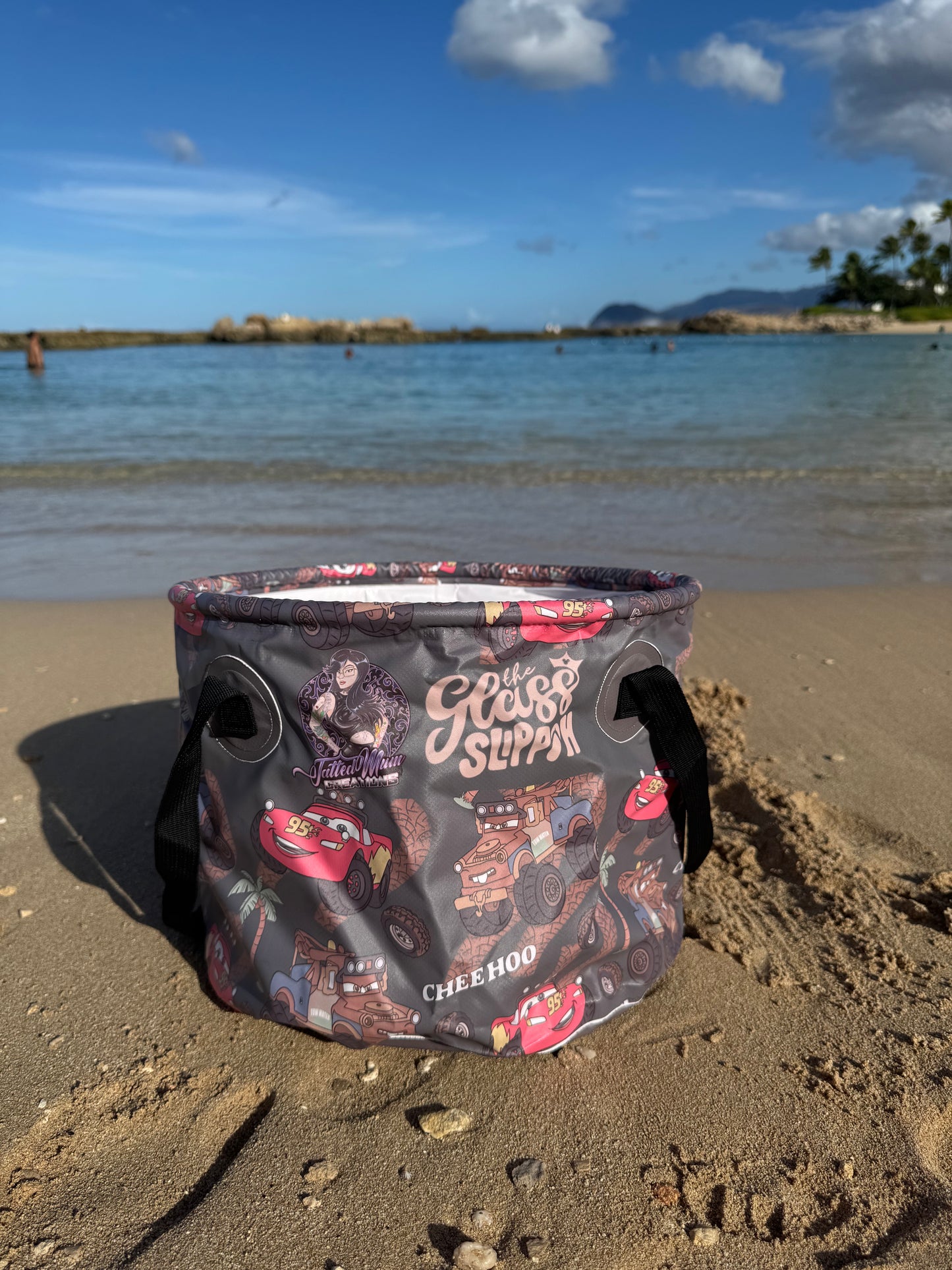 Tattedmum Creations x The Glass Slippah Beach Bucket